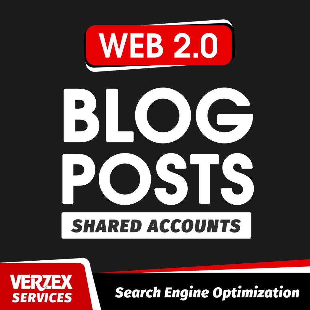 Web 2.0 blogs (Shared accounts)