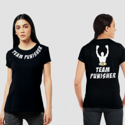 Team Punisher Black T Shirt Mockup 2